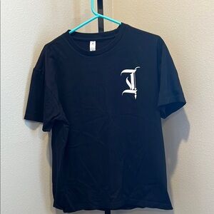 Black Short Sleeve Tee with Graphic Design NWOT